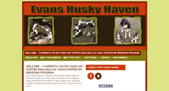 Desktop Screenshot of evanshuskyhaven.net