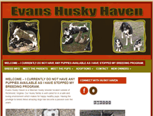 Tablet Screenshot of evanshuskyhaven.net